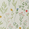 Vilt met Bloemenprint Ecru-Groen Bij vilt enzo