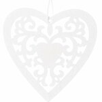 Deco hanger uitgesneden hout Bij vilt enzo