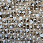 Flurry dekostof Jute met sneeuw dots Bij vilt enzo