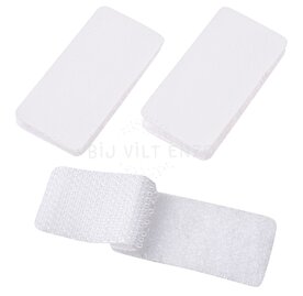 Klittenband rechthoekjes Wit of Zwart Bij vilt enzo