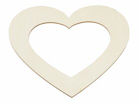 Houten hart 24 cm Bij vilt enzo