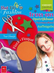 Iron On Flock Oranje  Bij vilt enzo