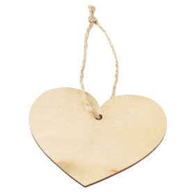 Houten hartje 6 cm Bij vilt enzo