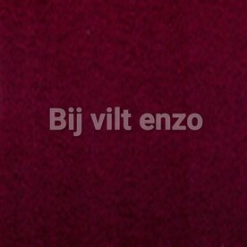 Wolvilt lapje 20 x 30 cm Wijnrood