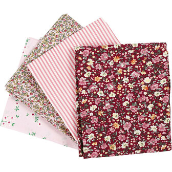 Patchworkstof Roze