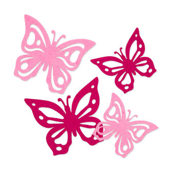 Vilt Vlinders Fuchsia Roze Bij vilt enzo