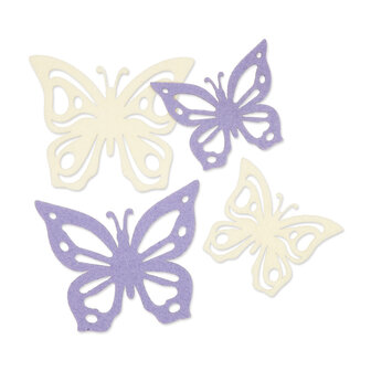 Vilt Vlinders Lavendel Ecru Bij vilt enzo