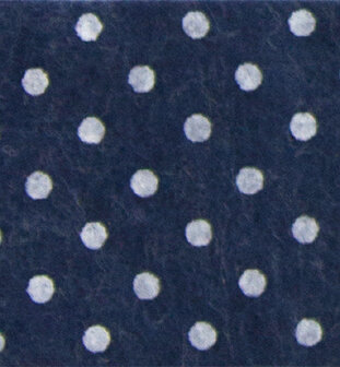 Vilt Blauw met stippen Bij vilt enzo
