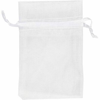 Organza Zakjes Wit Bij vilt enzo