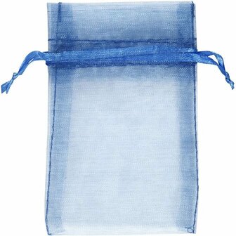 10 Organza zakjes Blauw Bij vilt enzo