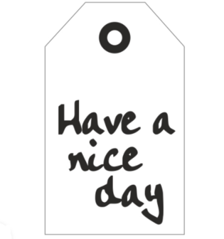 Cadeaukaartje Have a nice day Bij vilt enzo