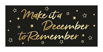 Cadeausticker Make it a December to Remember Bij vilt enzo