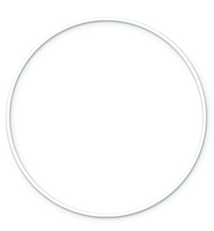 Wit gelakte metalen Ring - 40 cm Bij vilt enzo