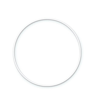Wit gelakte metalen Ring - 30 cm Bij vilt enzo