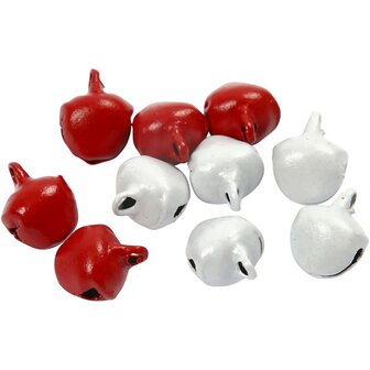 Metalen Belletjes Rood Wit Bij vilt enzo