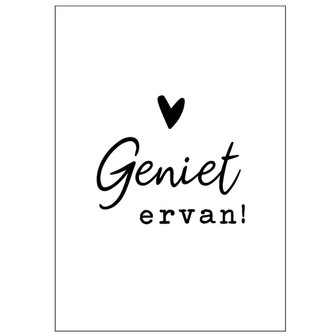 Wenskaart Geniet ervan Bij vilt enzo