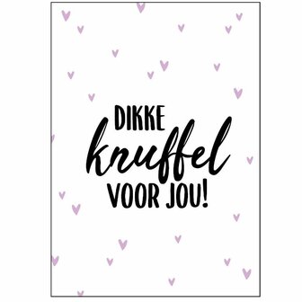 Wenskaart Dikke knuffels voor jou! Bij vilt enzo