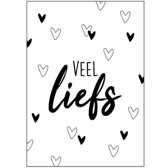 Wenskaart Veel Liefs Bij vilt enzo