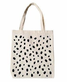 Canvas tas met zwarte Spots Bij vilt enzo