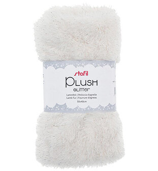 Plush stof Glitter Wit Bij vilt enzo