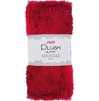 Plush stof Glitter Rood Bij vilt enzo