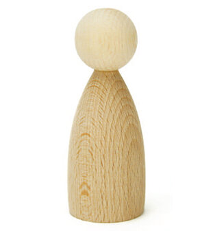 houten figuur - kegel 38 x 100 mm Bij vilt enzo