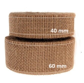 Jute band 40 mm breed Bij vilt enzo