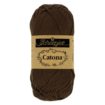 Scheepjes Catona 162 Black Coffee Bij vilt enzo
