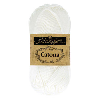 Scheepjes Catona 106 Snow White Bij vilt enzo