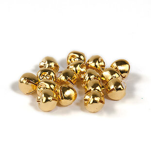 Goudkleurige belletjes 8 mm Bij vilt enzo