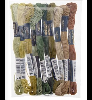 Borduurgaren Set Groen-Bruin