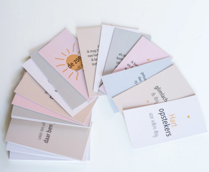 Kaartjes Hartopstekers Bij vilt enzo