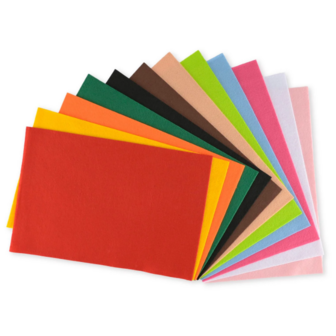 Viltpakket 12 kleuren Bij vilt enzo