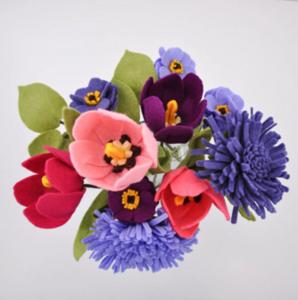 Materiaal Zomerse Viltbloemen Bij vilt enzo