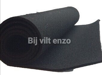 3 mm dik wol vilt zwart