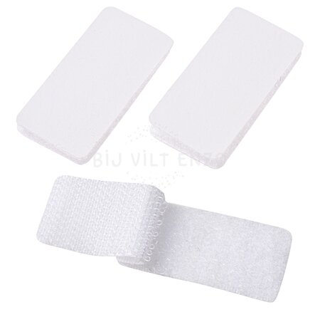 Klittenband rechthoekjes Wit of Zwart Bij vilt enzo