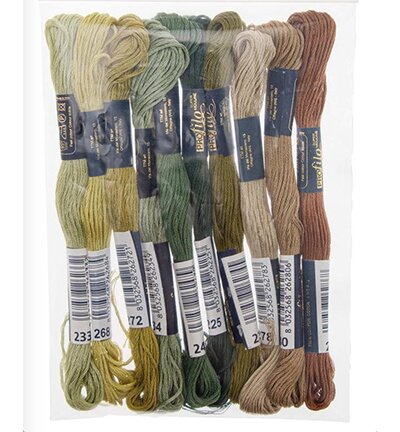 Borduurgaren Set Groen-Bruin