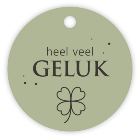 Cadeau Label Veel Geluk Bij vilt enzo