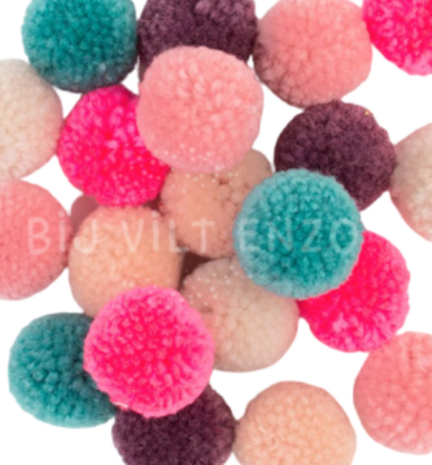 Pompons Jolly Pastel - 24 stuks