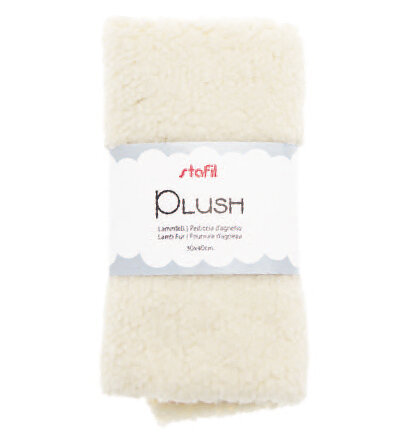 Lamsvel Plush stof Beige Bij vilt enzo