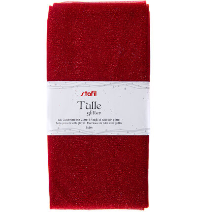 Glitter Tule Rood Bij vilt enzo