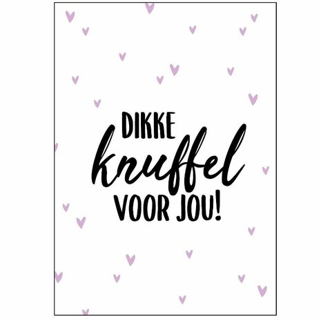 Wenskaart Dikke knuffels voor jou! Bij vilt enzo