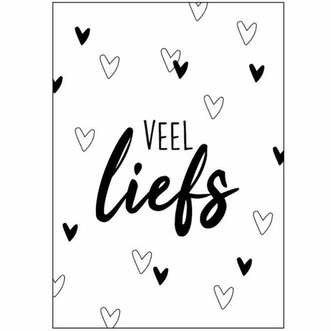 Wenskaart Veel Liefs Bij vilt enzo