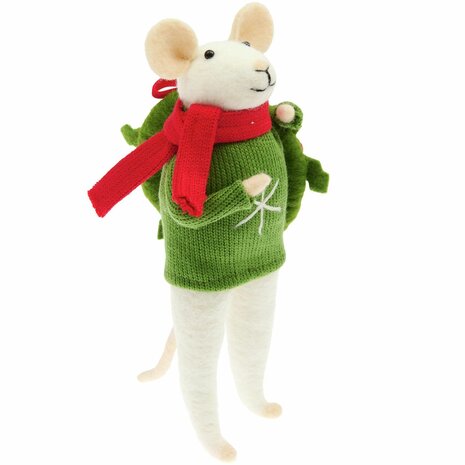 Vilten Muis Kerstdecoratie Bij vilt enzo