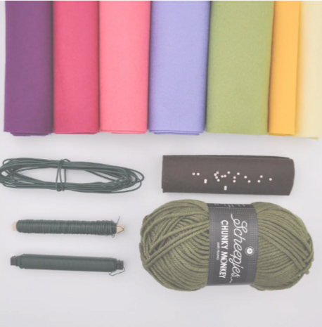 Zomerbox materiaalpakket Viltbloemen Zomer Bij vilt enzo