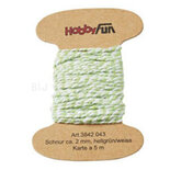 Koord LICHT GROEN-WIT - 5 meter