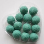 Viltkralen 18 mm MINT GROEN, 10 stuk