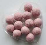Viltkralen 18 mm ZACHT ROZE, 10 stuks