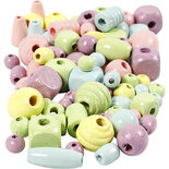 Houten Kralen Pastel kleuren