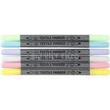Textielstiften Pastel - 6 stuks
